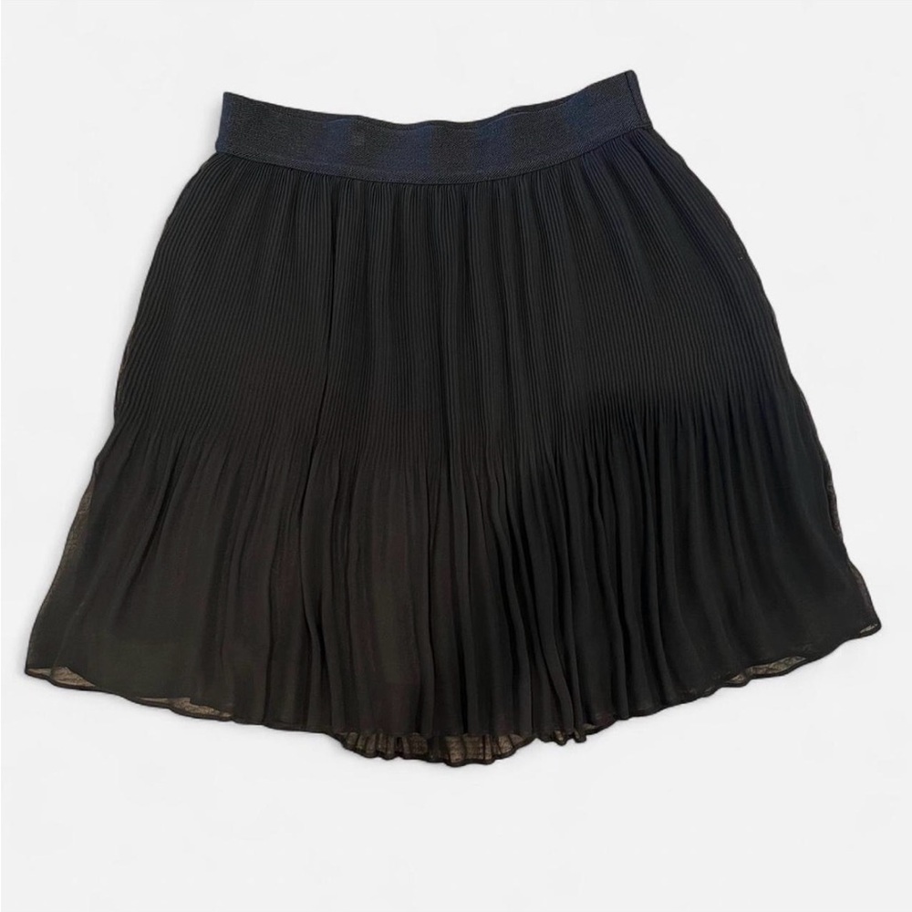 Pleione Black Mini Pleated Skirt
